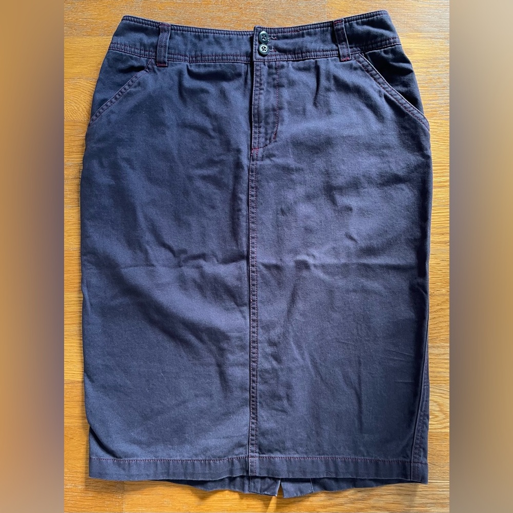 Maeve Anthropologie Navy Blue Pencil Skirt (flaw)